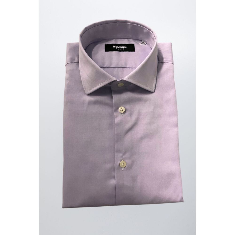 Baldinini Trend Purple Cotton Shirt