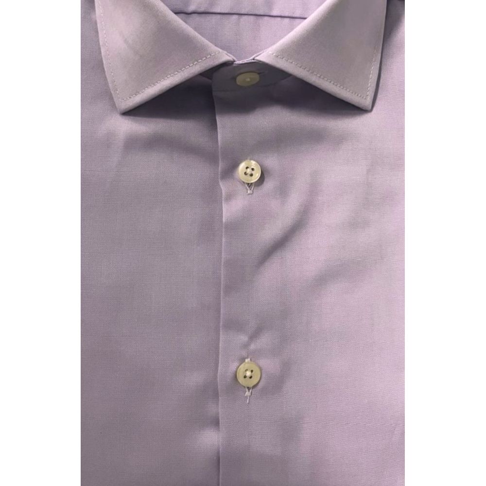 Baldinini Trend Purple Cotton Shirt