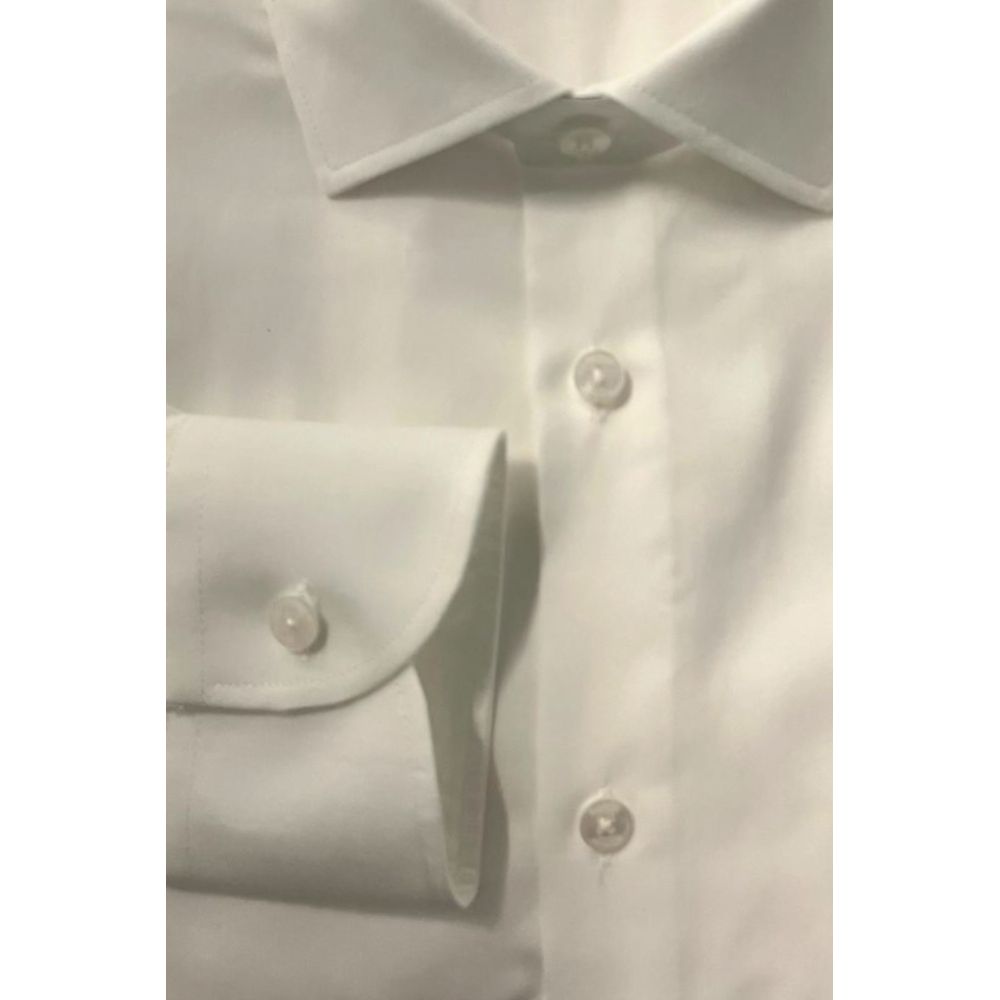 Baldinini Trend White Cotton Shirt
