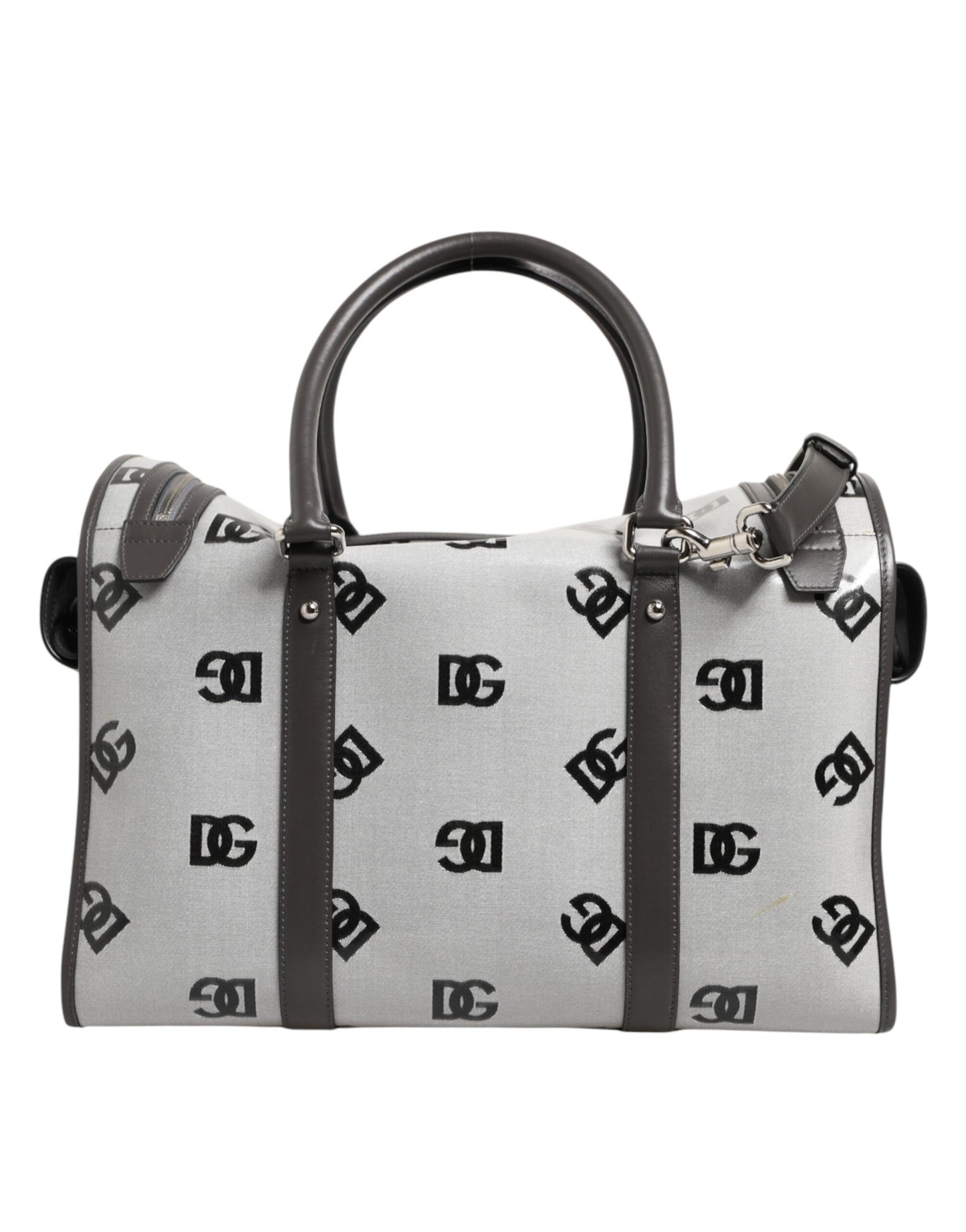 Dolce & Gabbana White DG Logo Pet Carrier Logo Plaque Top Handle Bag