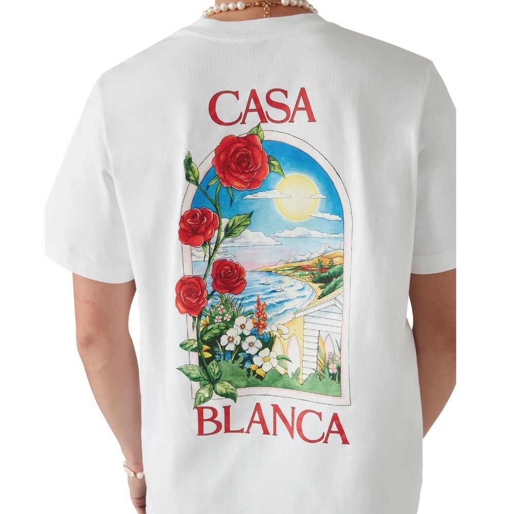 Casablanca White Cotton Men's T-Shirt