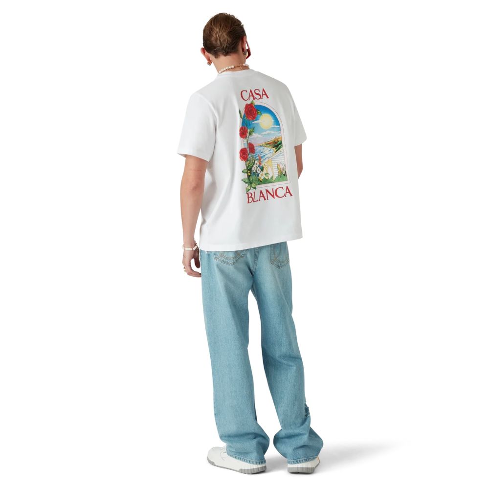 Casablanca White Cotton Men's T-Shirt