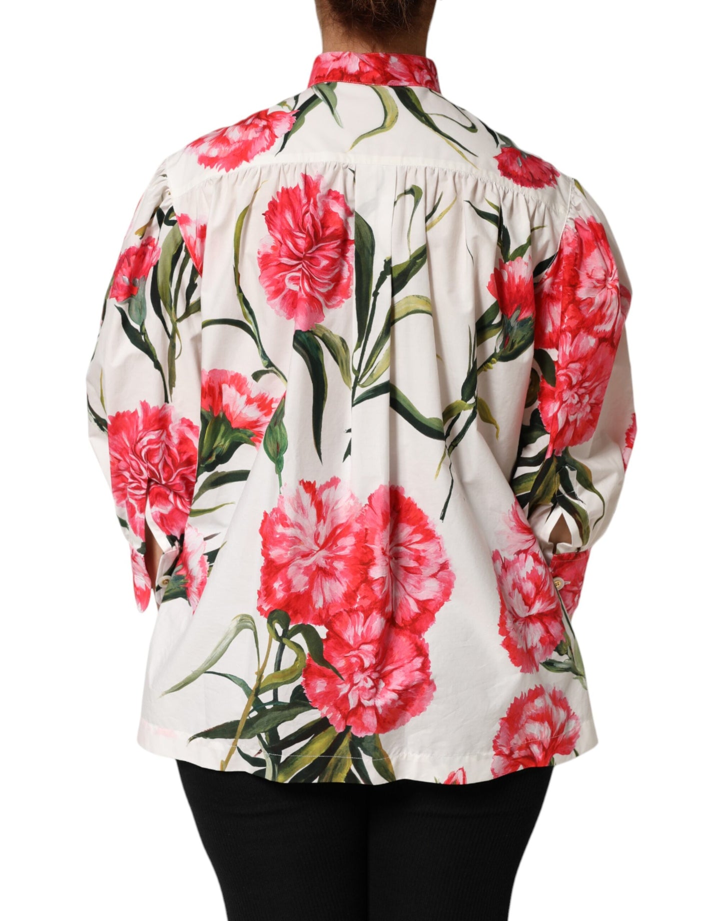 Dolce & Gabbana Multicolor Floral Long Sleeves Blouse Top