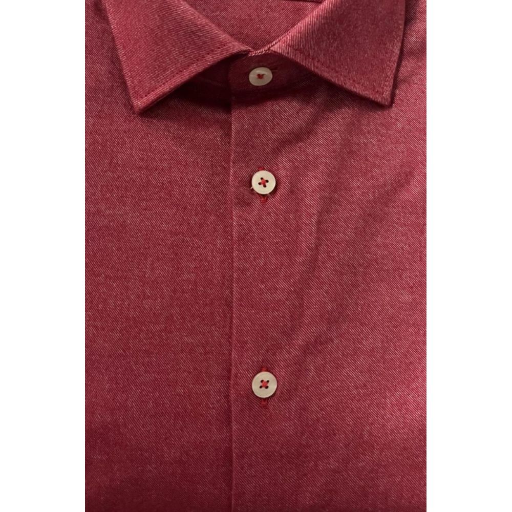Baldinini Trend Red Cotton Shirt