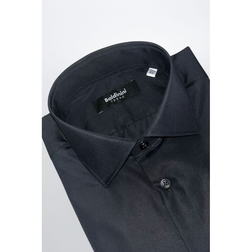 Baldinini Trend Black Cotton Shirt