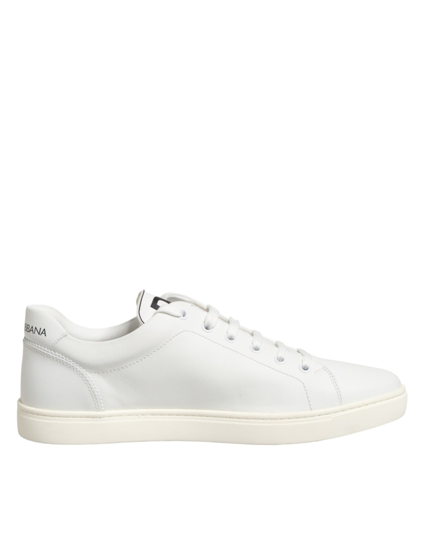 Dolce & Gabbana White Prince Leather Low Top Men Sneakers Shoes