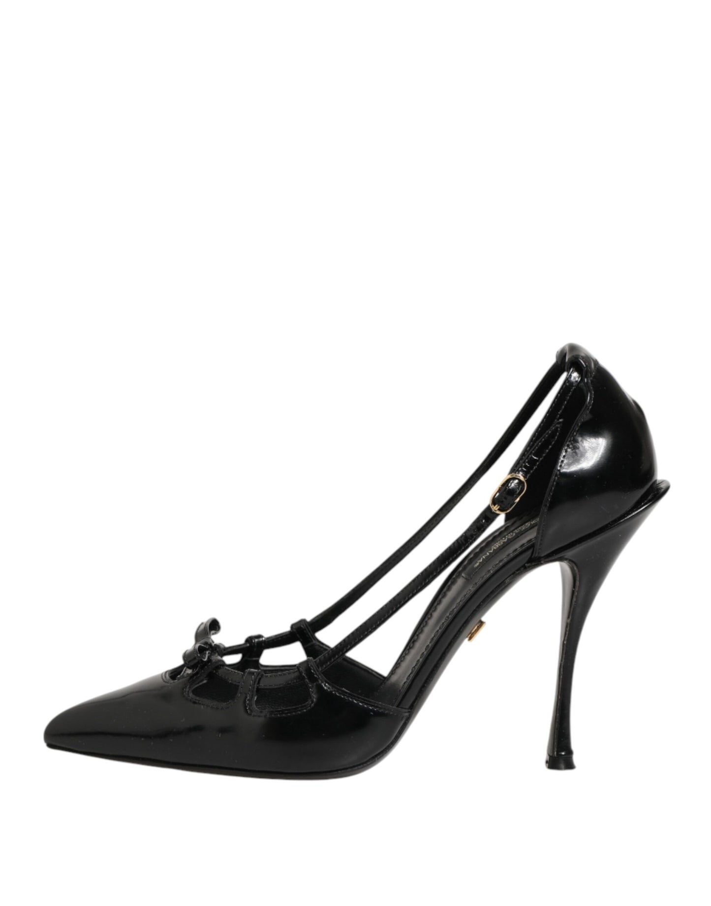Dolce & Gabbana Black Patent Leather High Heels Pumps Shoes