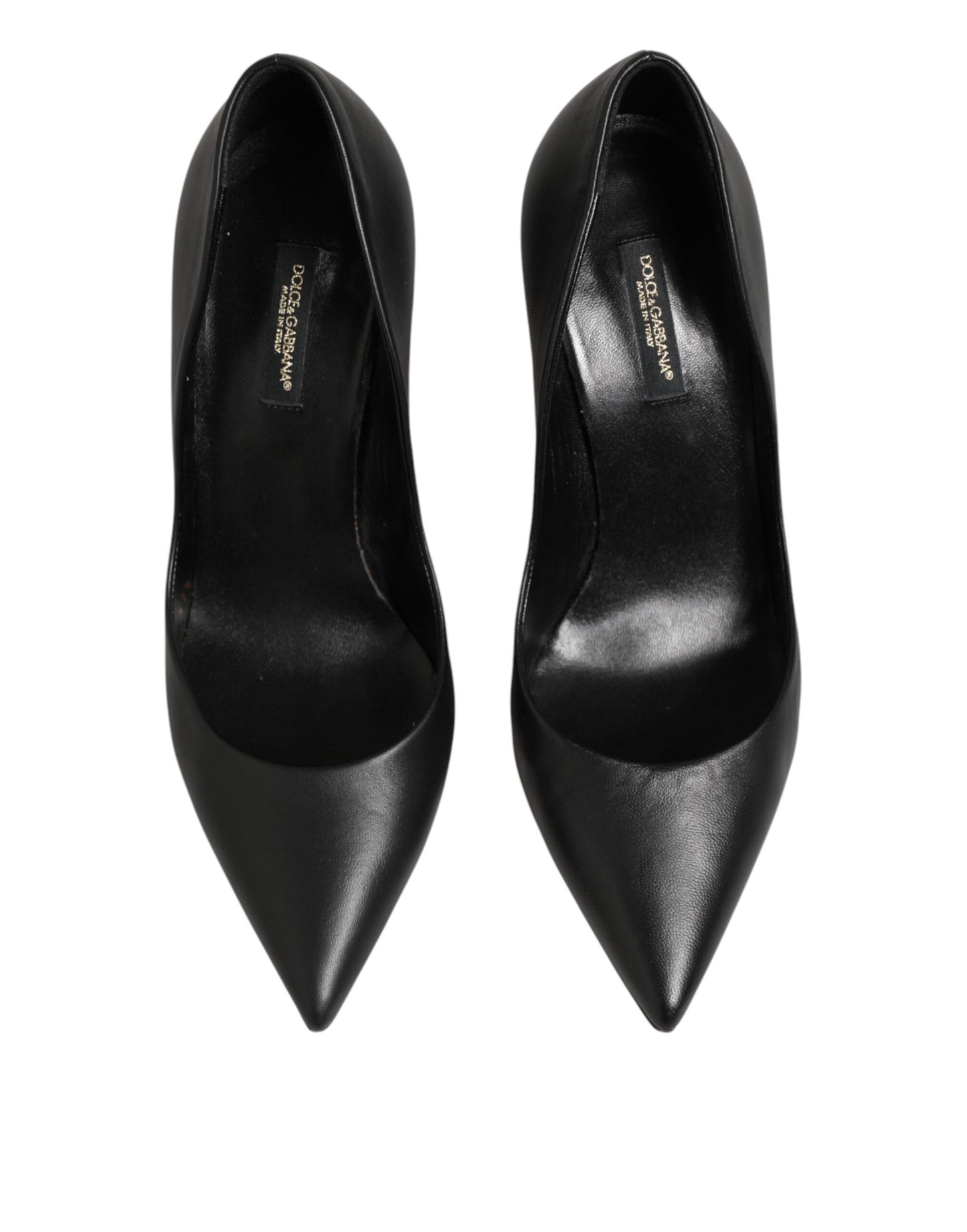Dolce & Gabbana Black Patent Leather High Heels Pumps Shoes