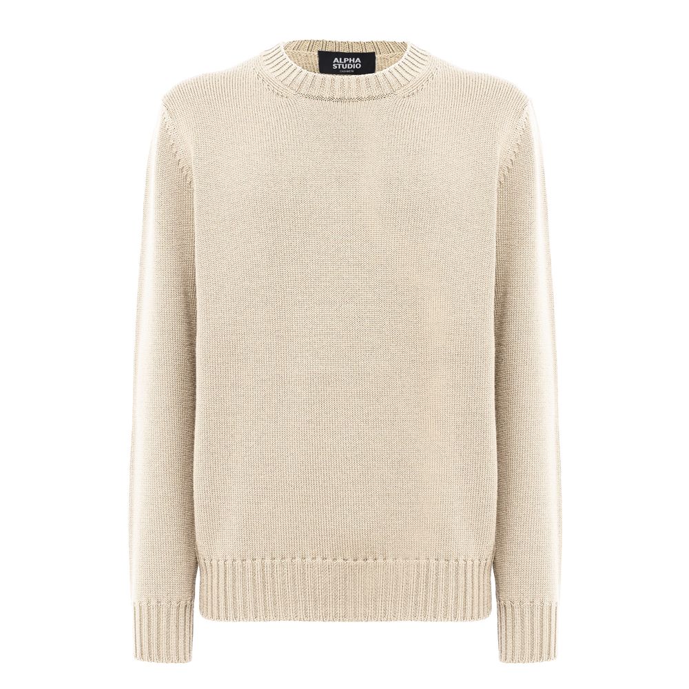 Alpha Studio White Cashmere Sweater