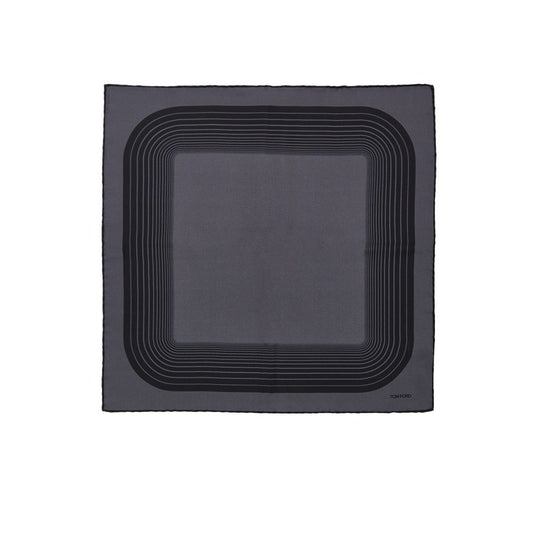 Tom Ford Gray Silk Pocket Square