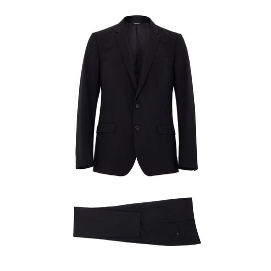 Dolce & Gabbana Black Wool Two-Piece Suit