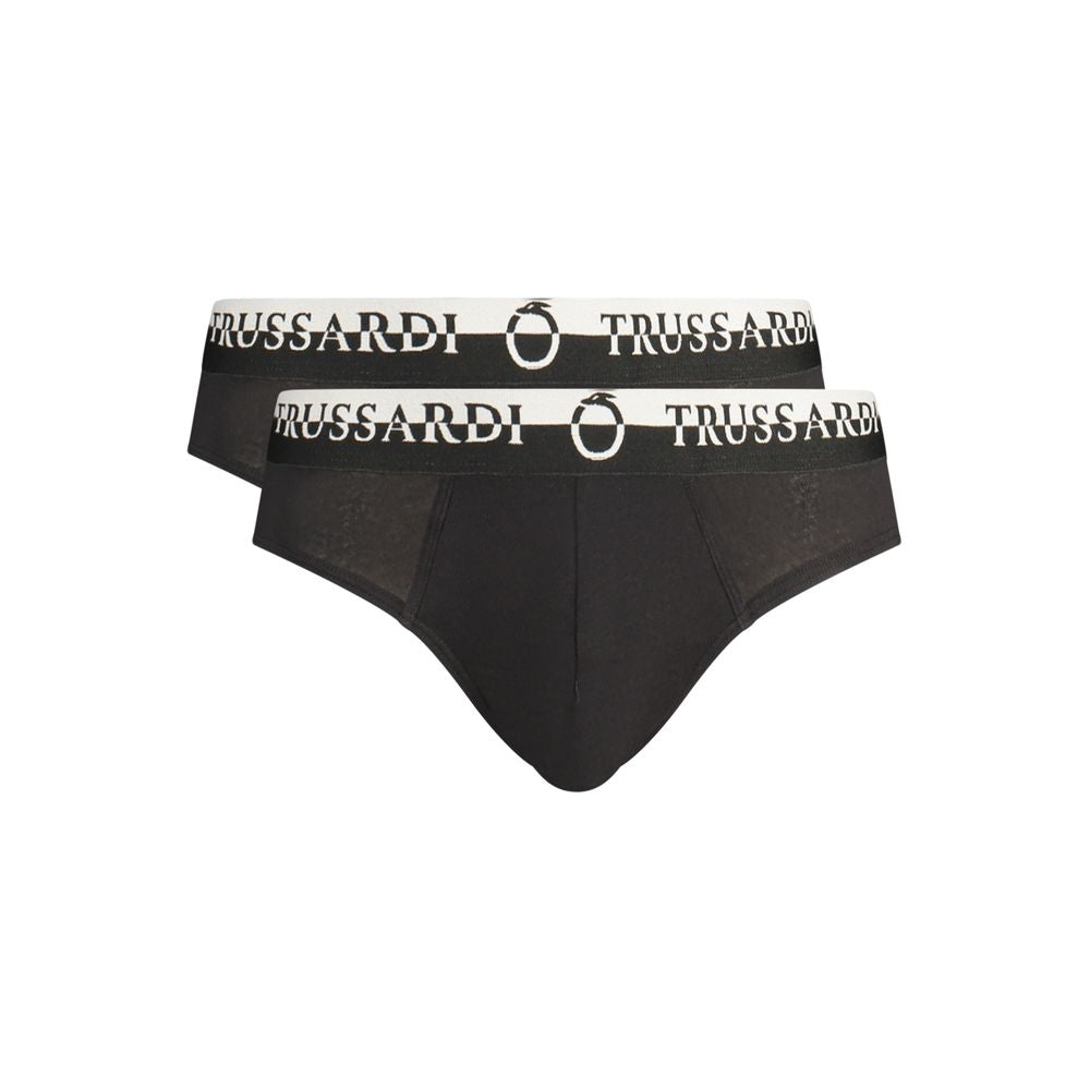 Trussardi Black Cotton Underwear