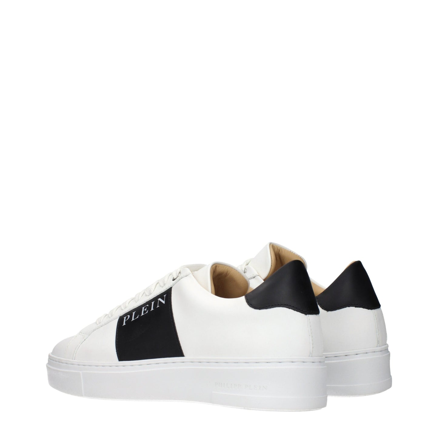 Philipp Plein White Leather Sneakers