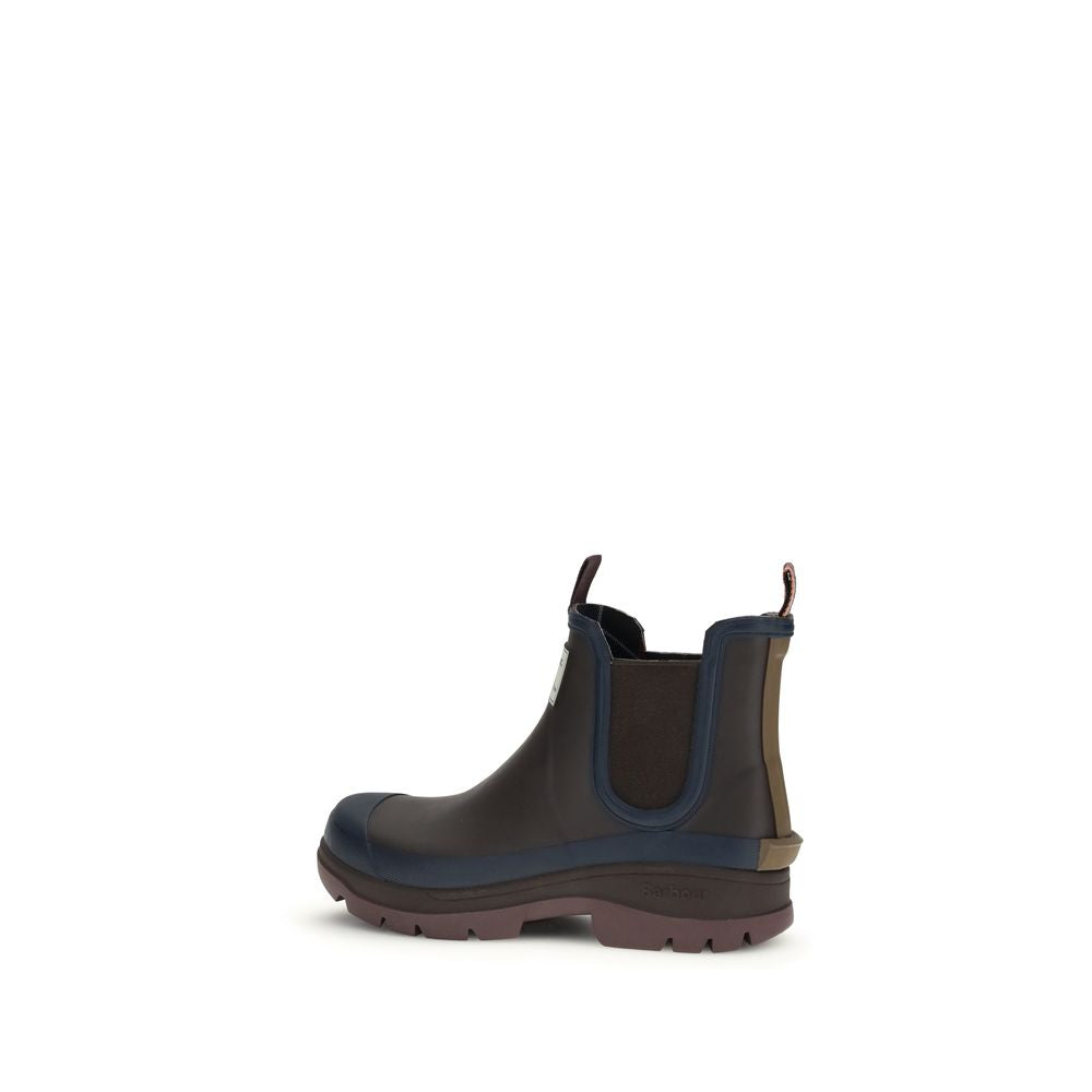 Barbour Brown Rubber Ankle Boots