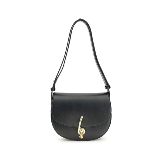 Burberry Black Calf Leather Bos Taurus Shoulder Bag