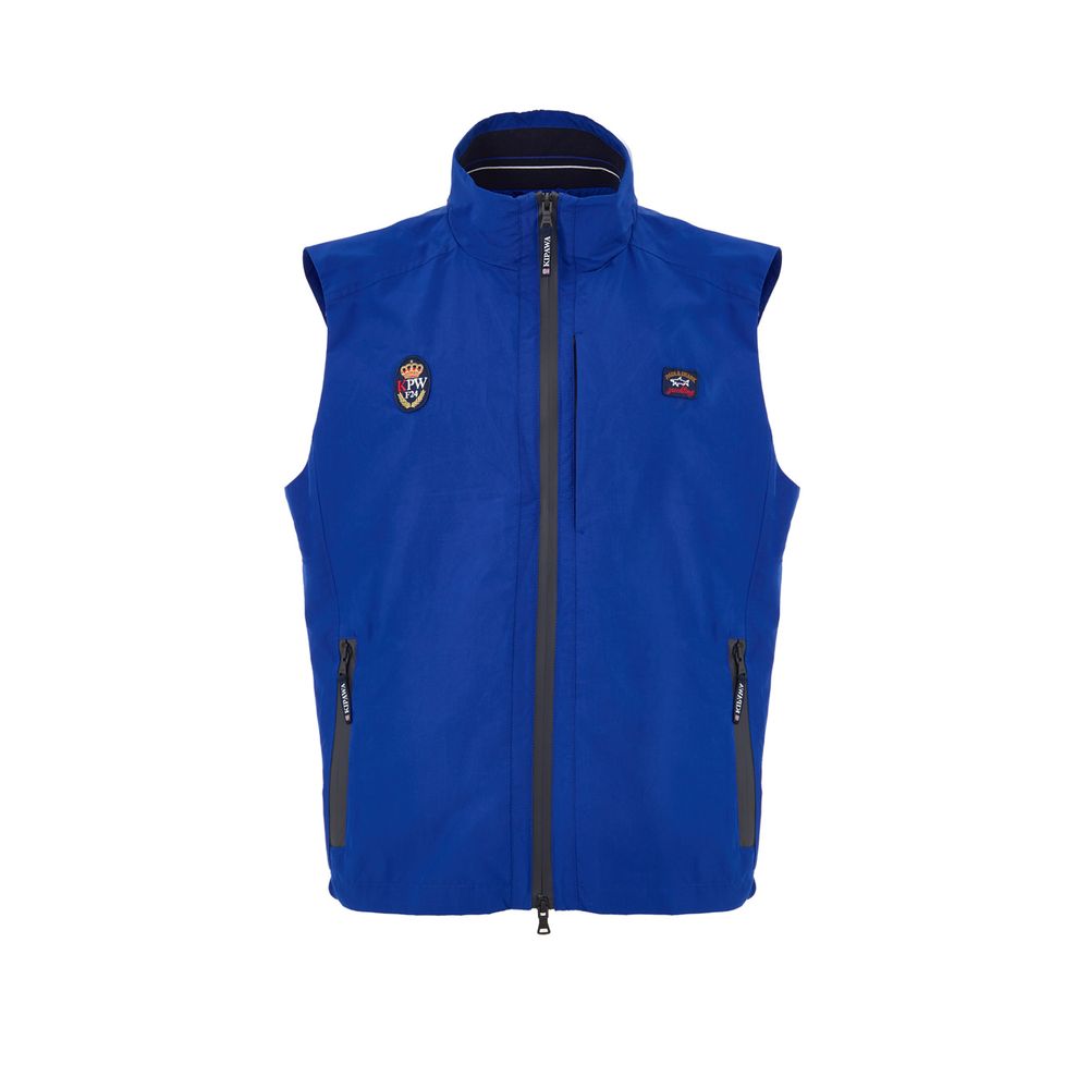 Paul & Shark Blue Polyester Sleveless Jacket